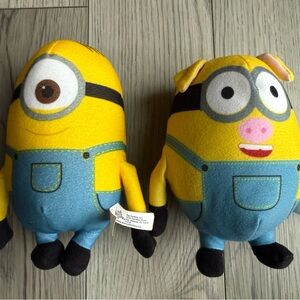 Despicable Me Minions Plush Stuart 7” And Stuart Pig 7” Officially Licensed